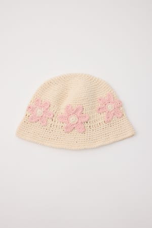 フラワーニットハット