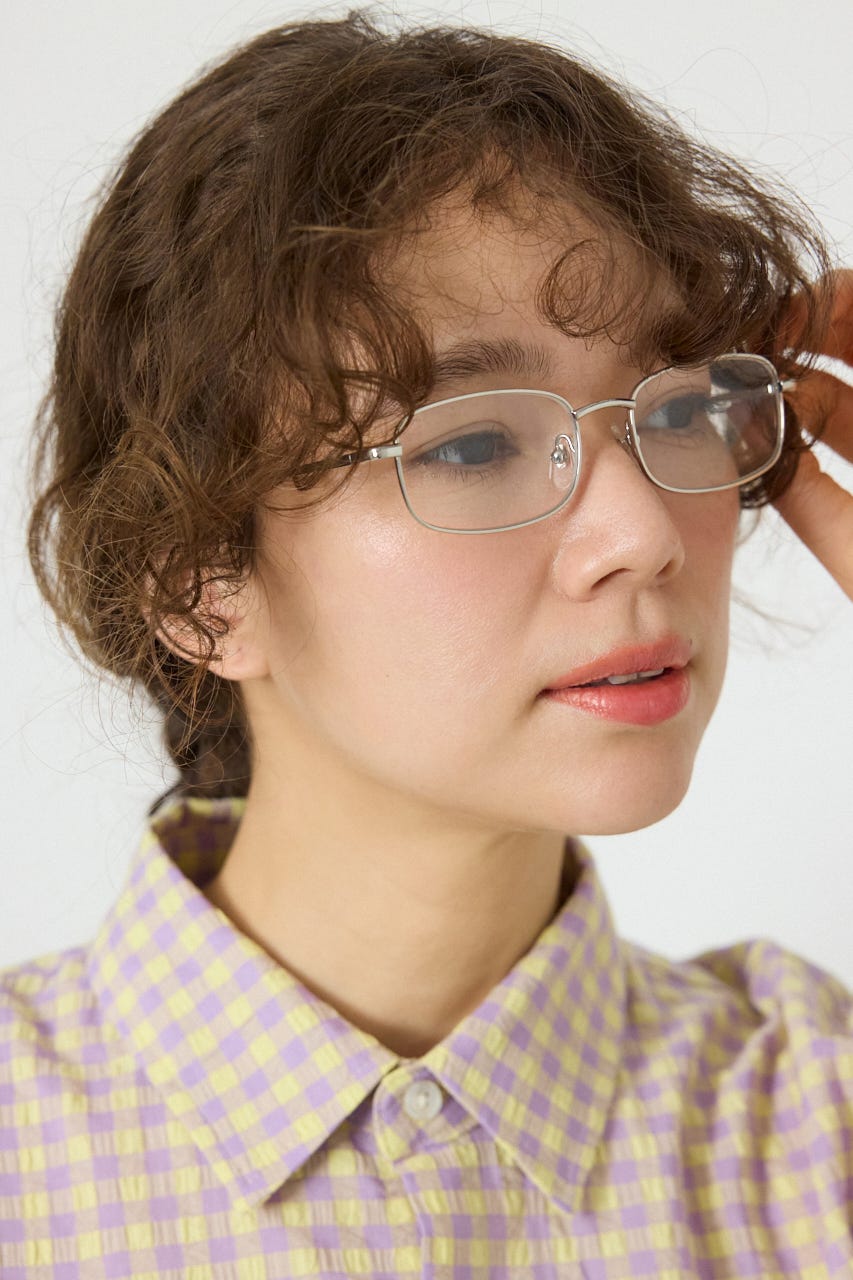 スクエアメタリック アイウェア SLV FREE