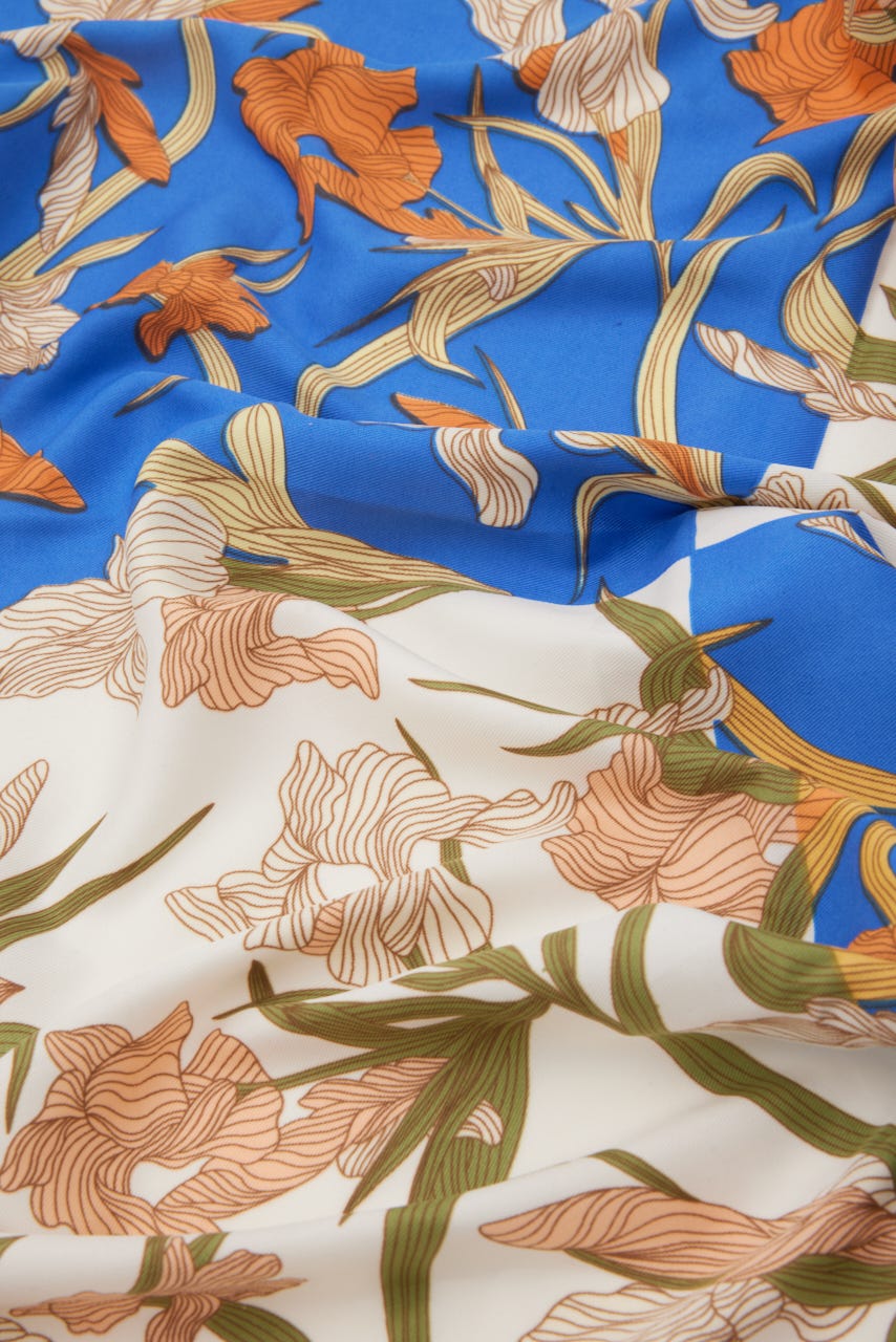 クラシカルビッグスカーフ 柄ORG FREE