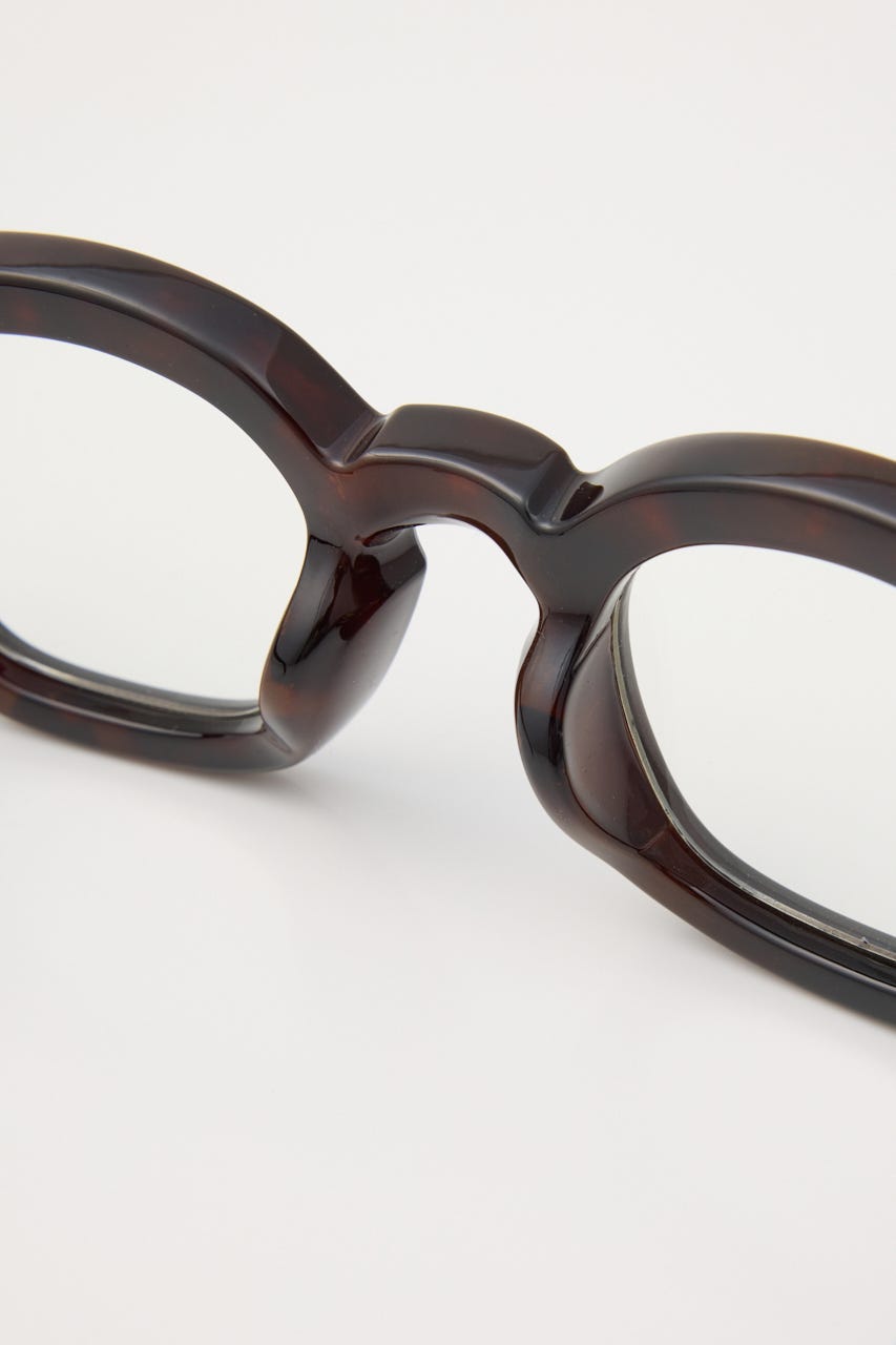 THICK LINE アイウェア 2TYPE 柄BRN FREE