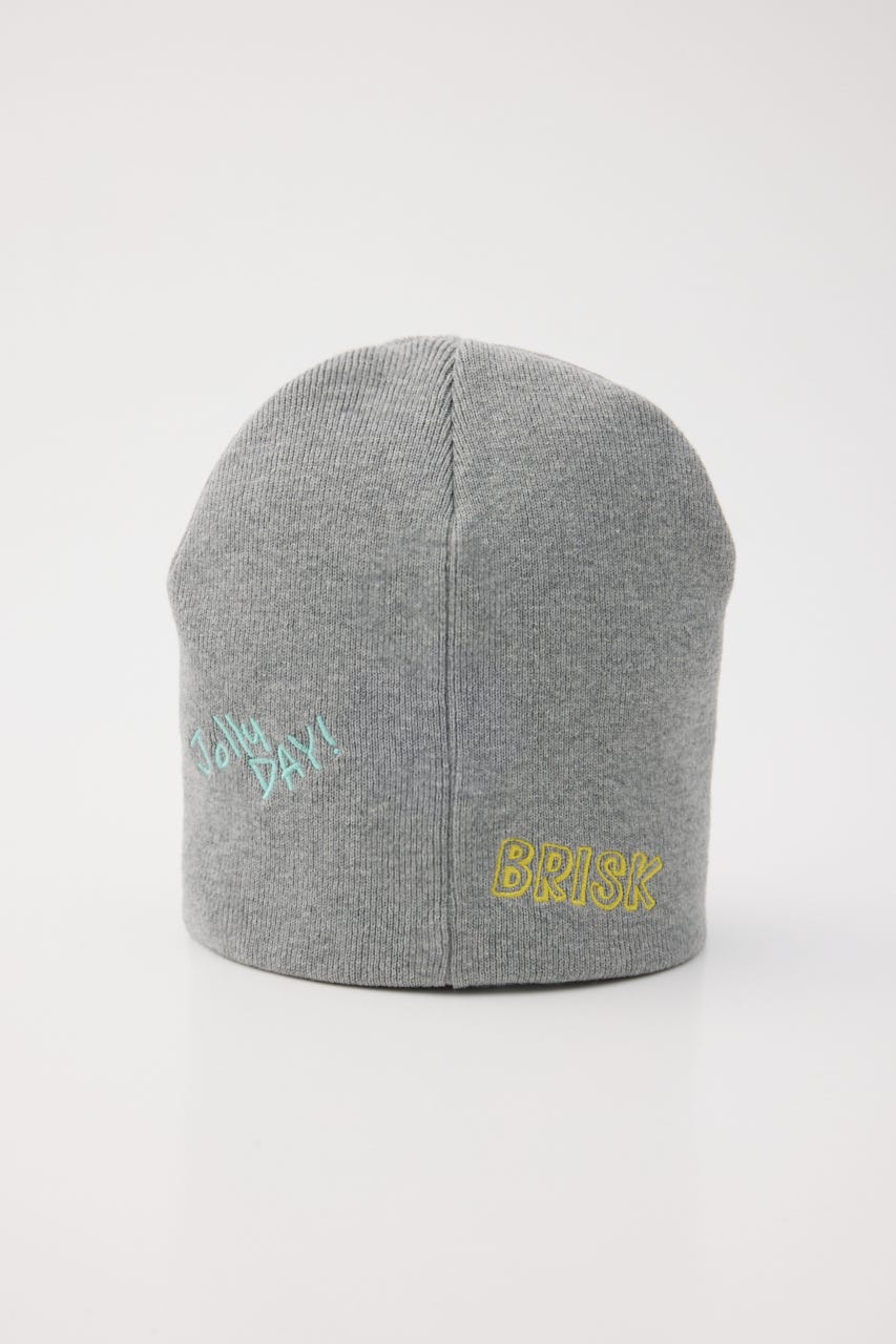 embroidery ビーニー GRY FREE