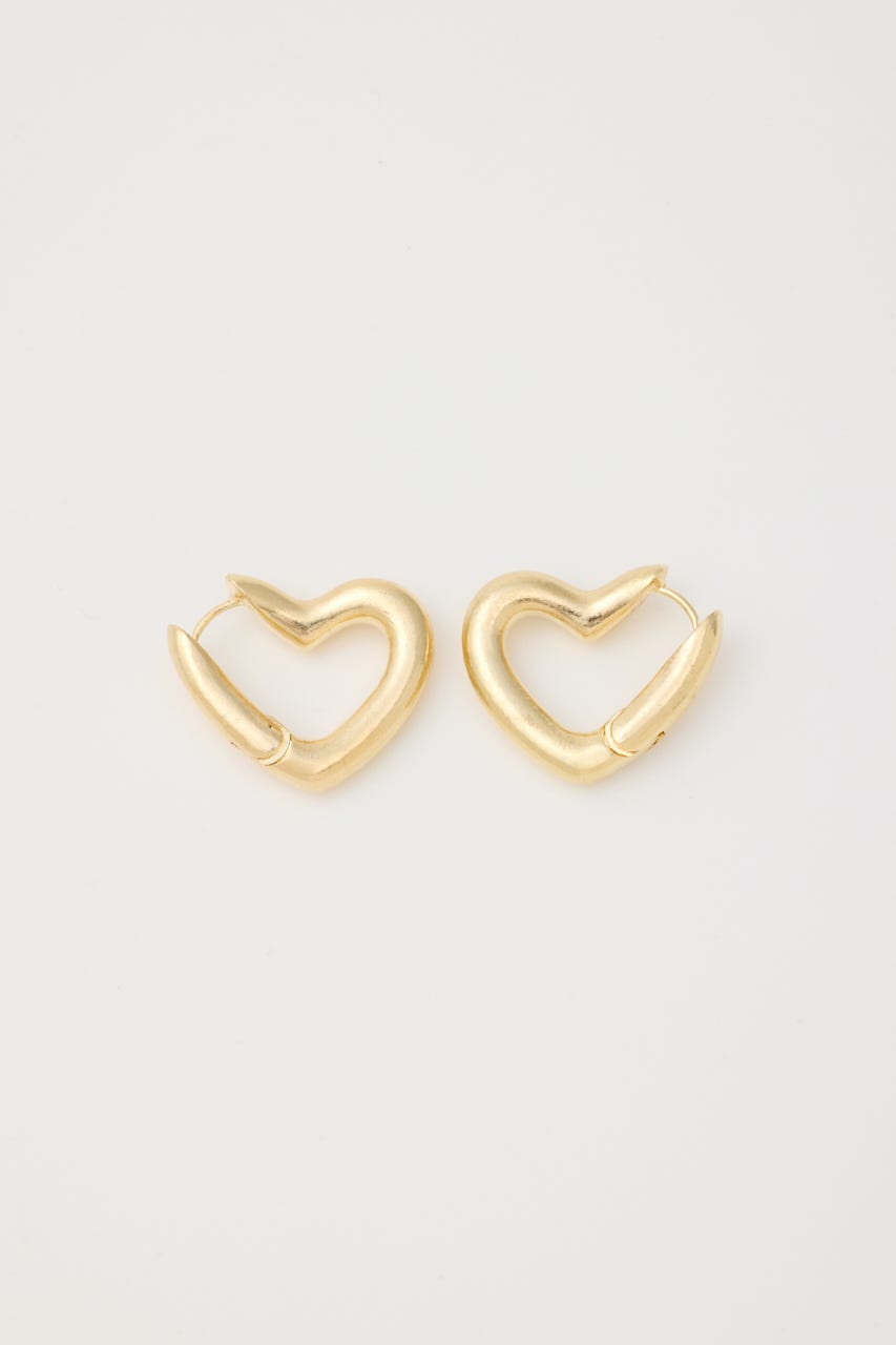 ハートフープピアス GLD FREE