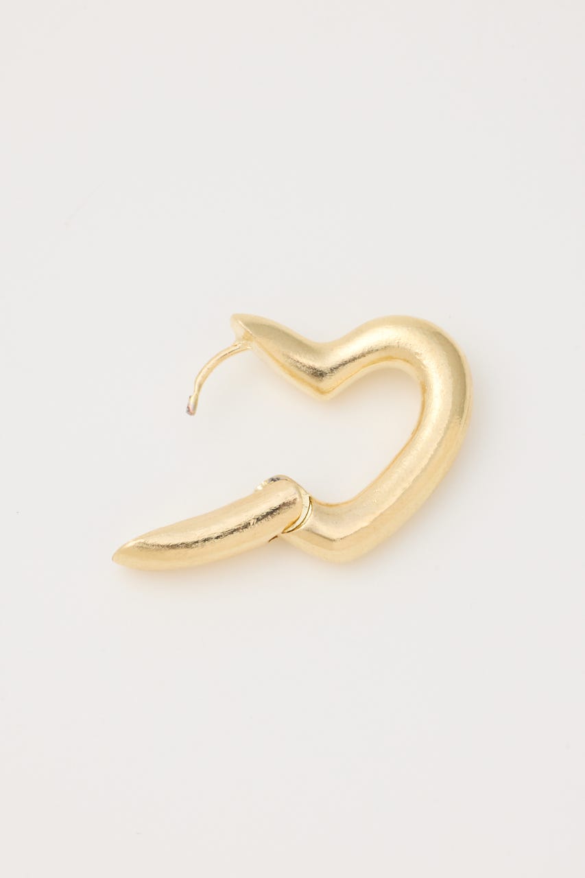 ハートフープピアス GLD FREE