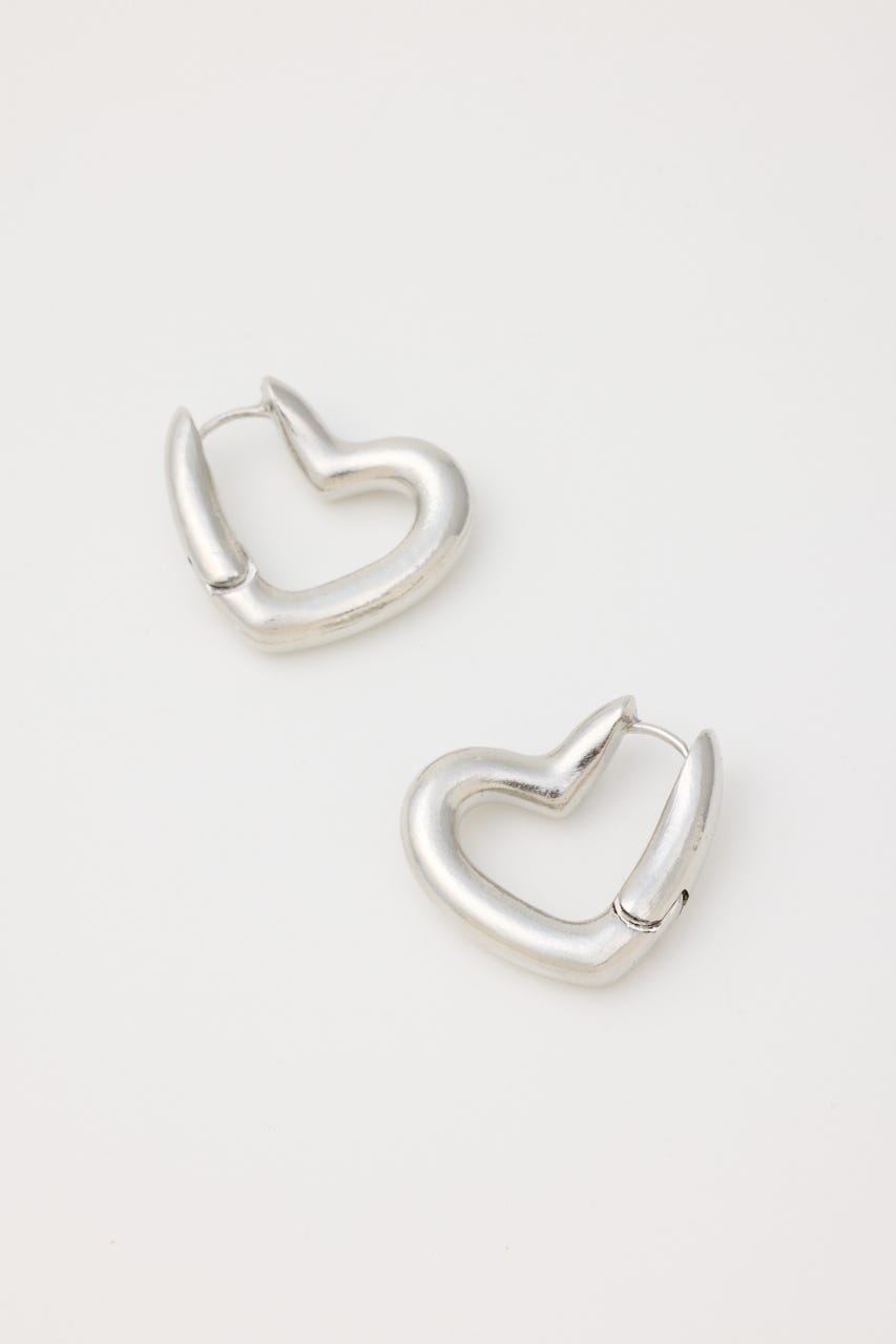 ハートフープピアス SLV FREE