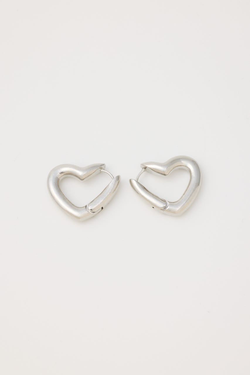 ハートフープピアス SLV FREE
