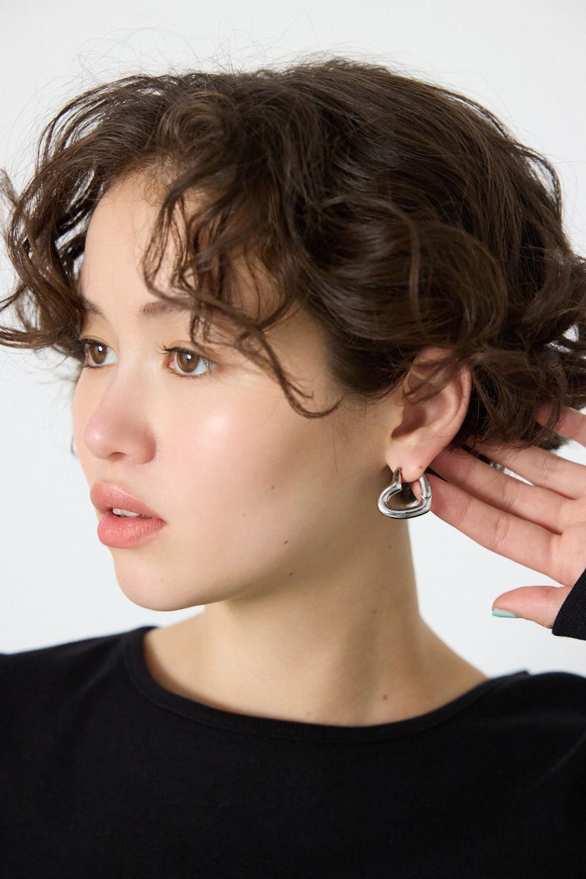 ハートフープピアス SLV FREE