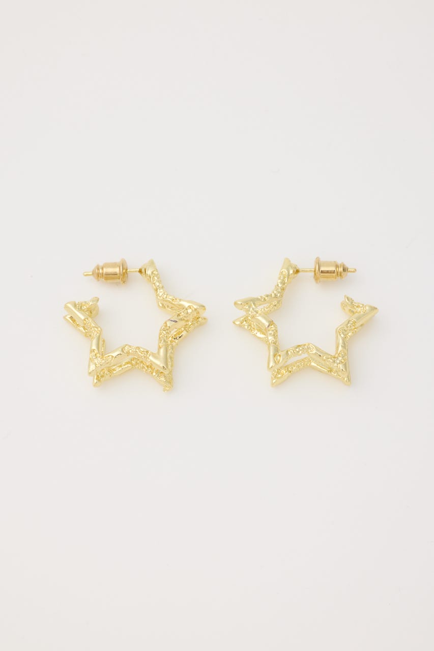 スターフープピアス GLD FREE