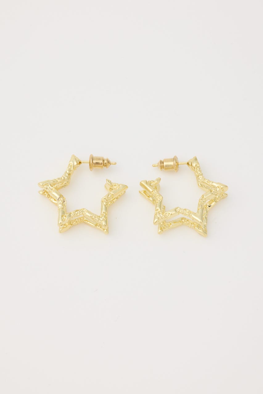 スターフープピアス GLD FREE