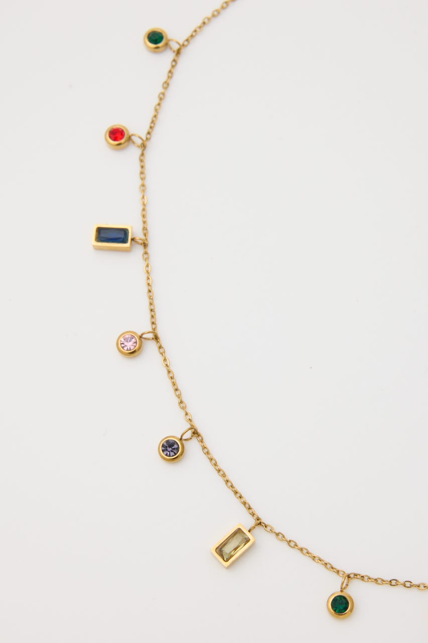 クリアストーンネックレス GLD FREE