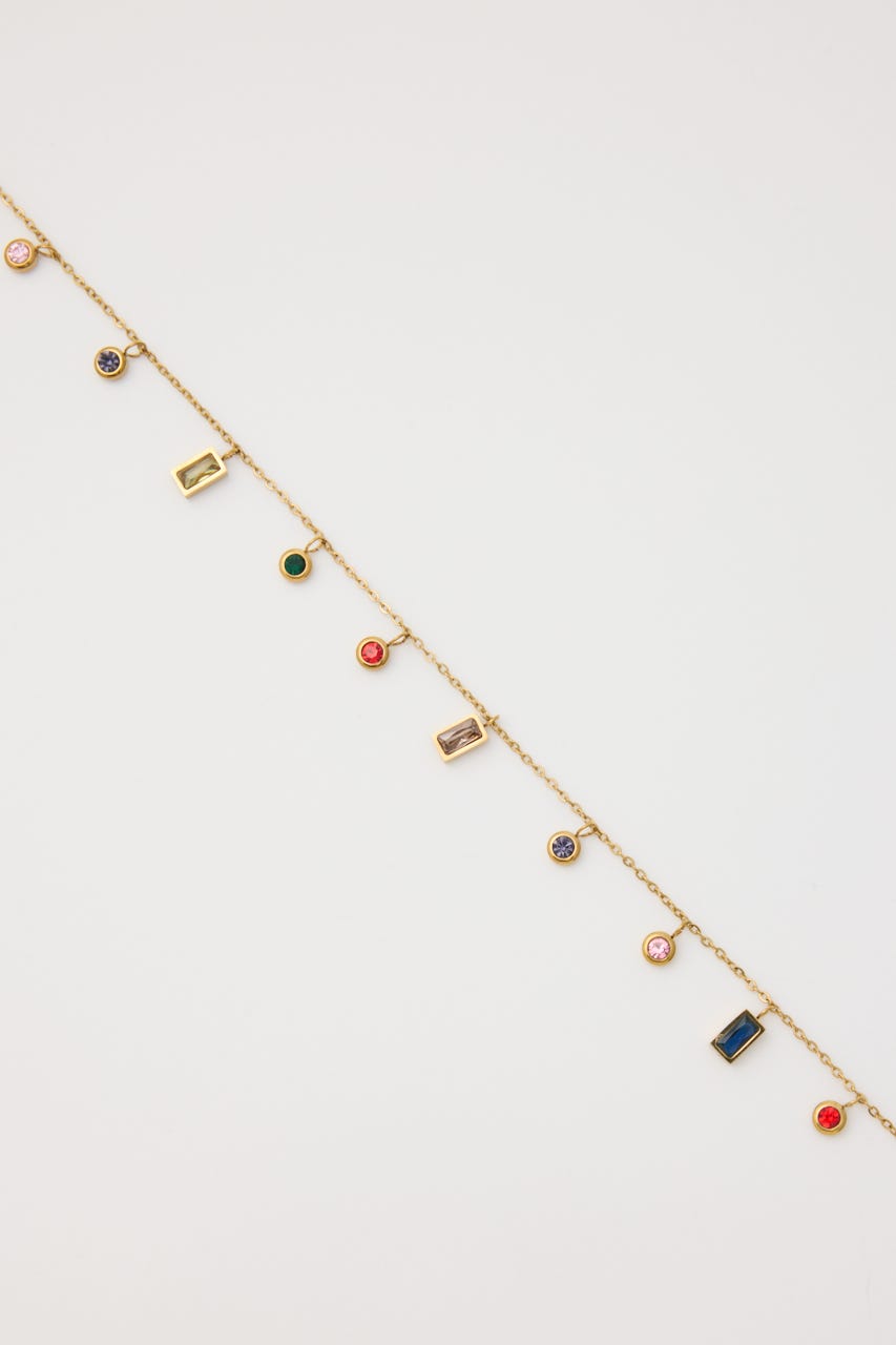 クリアストーンネックレス GLD FREE