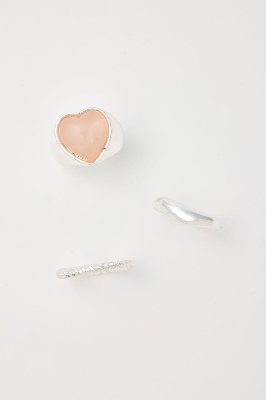 ハートモチーフアソートリングセット PNK FREE