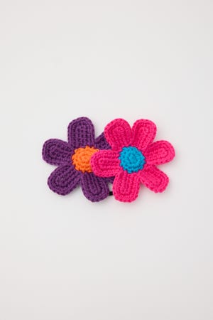フラワーニットヘアゴム