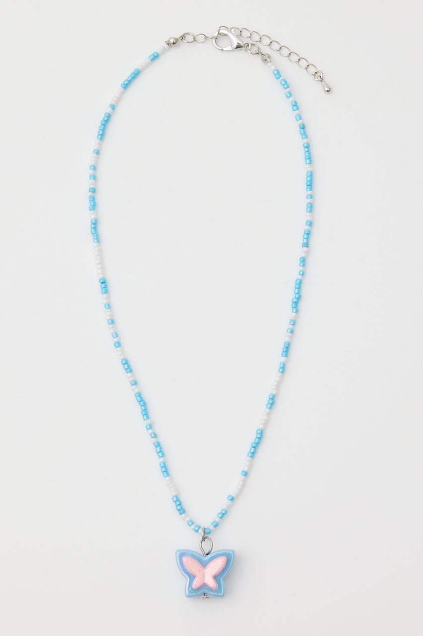 ビーズモチーフネックレス BLU FREE