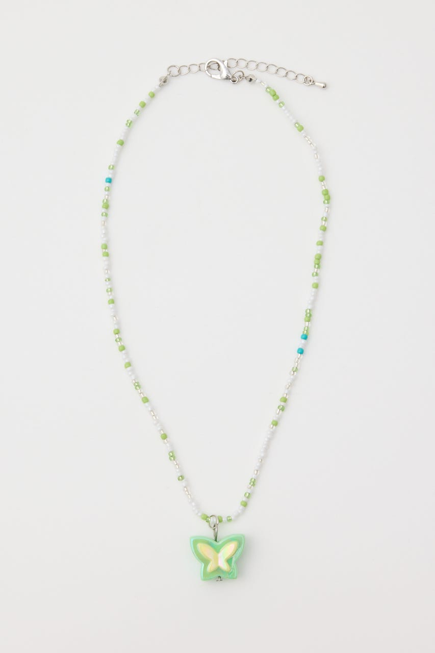 ビーズモチーフネックレス LIME FREE