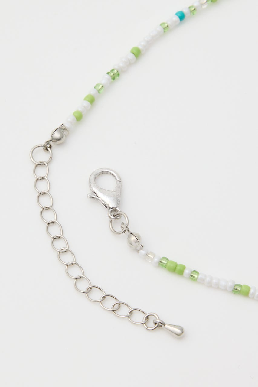 ビーズモチーフネックレス LIME FREE