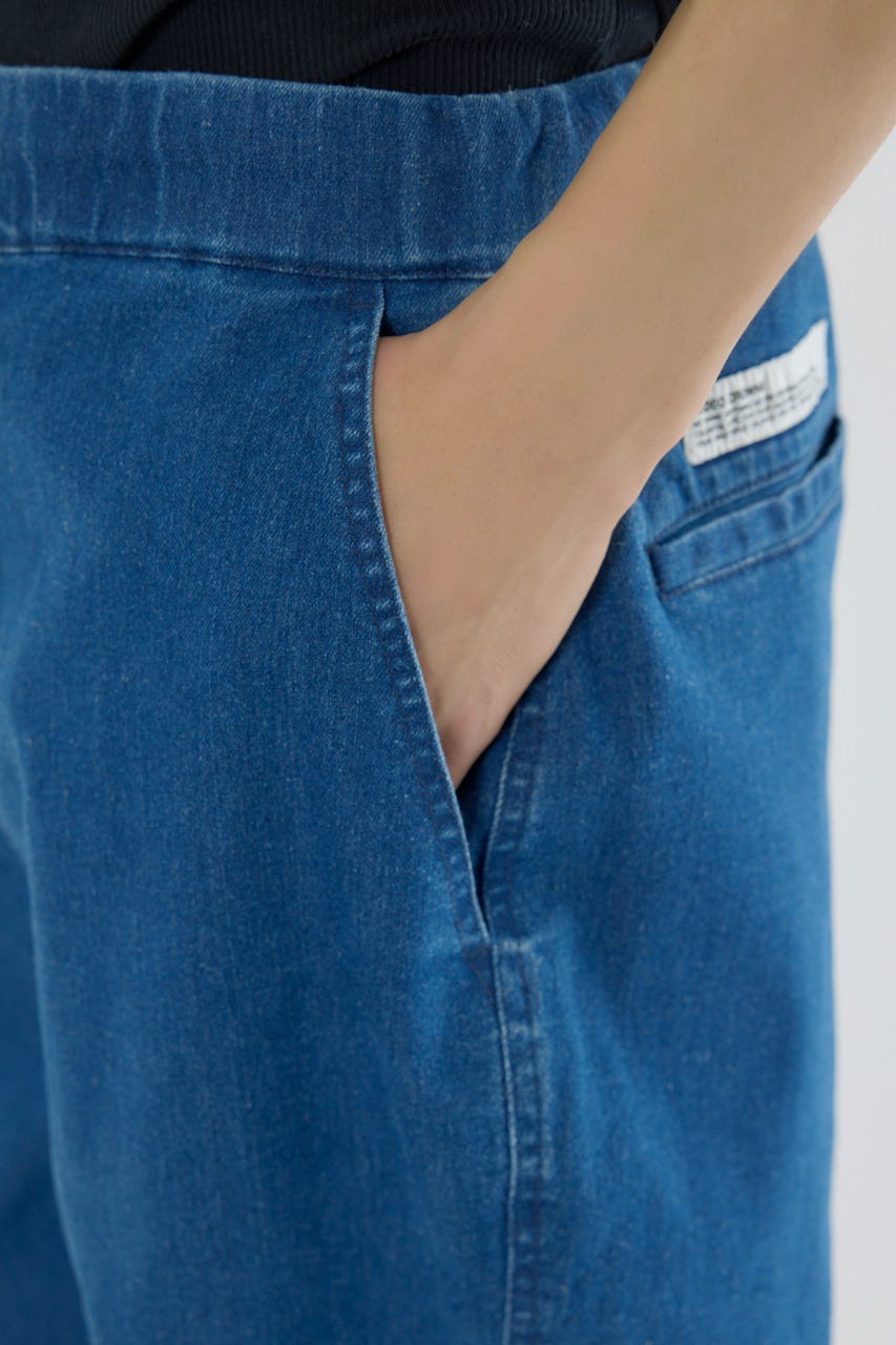 チルイージーデニムJOGパンツ BLU L