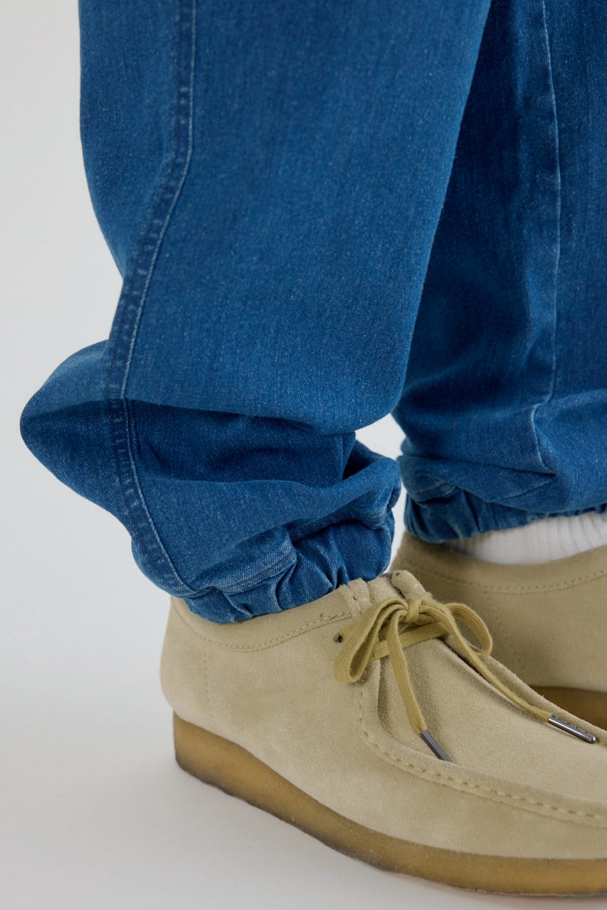 チルイージーデニムJOGパンツ BLU L