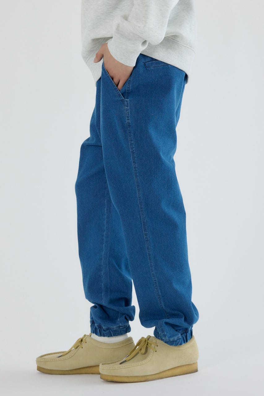 チルイージーデニムJOGパンツ BLU L