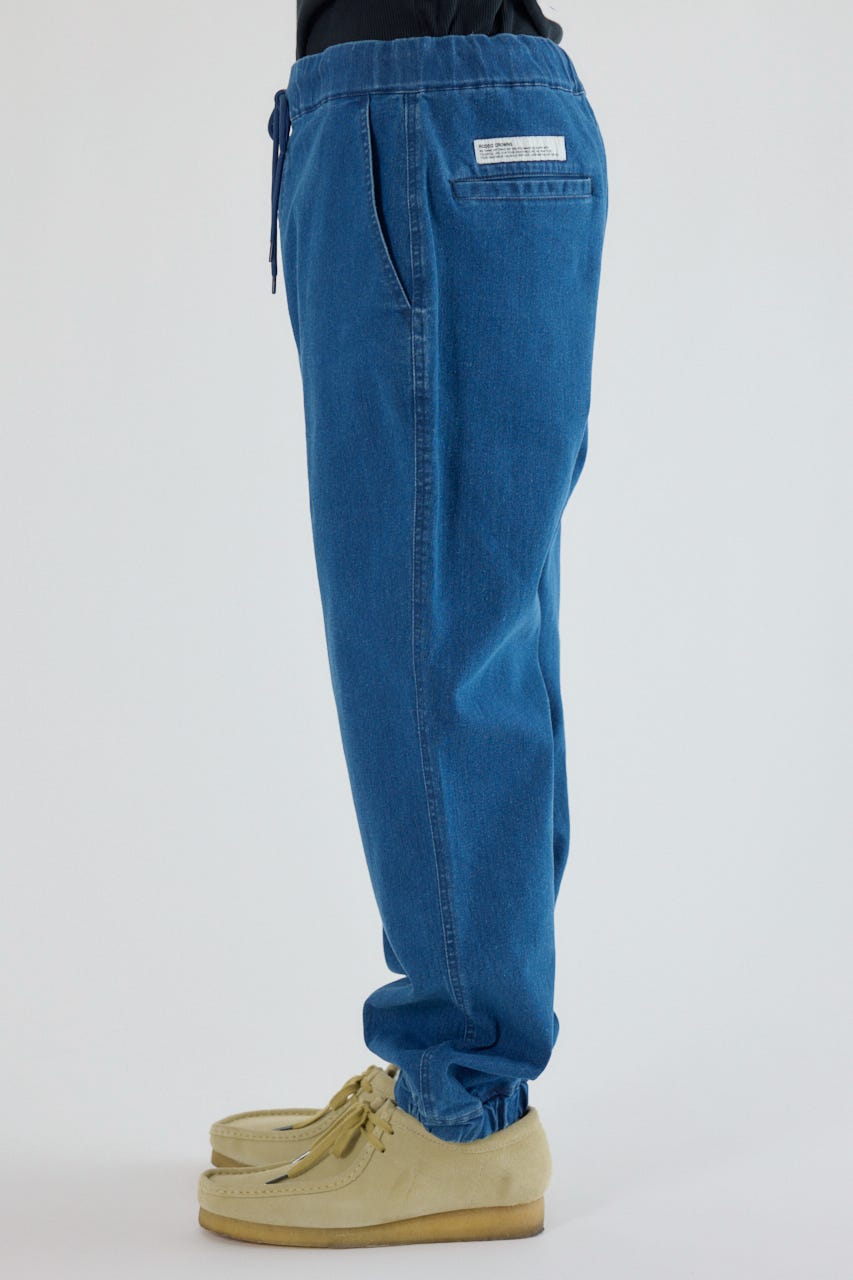 チルイージーデニムJOGパンツ BLU L