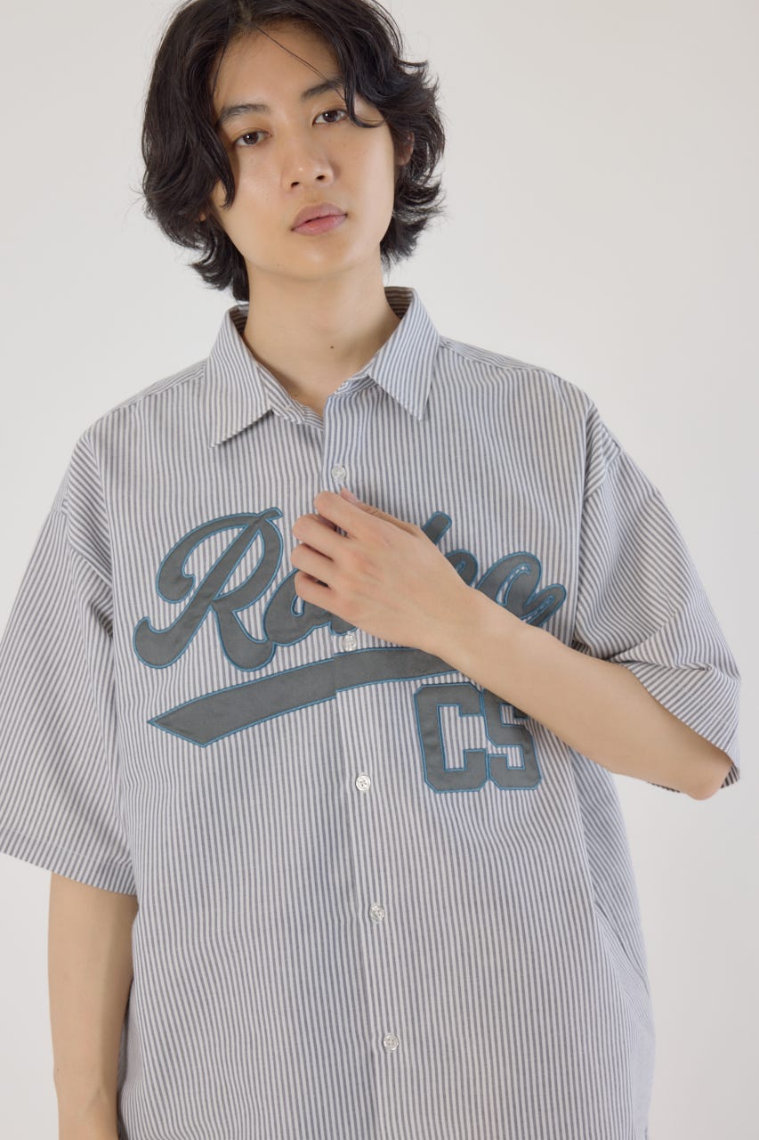 RODEO CROWNS WIDE BOWLのアップリケカレッジシャツ