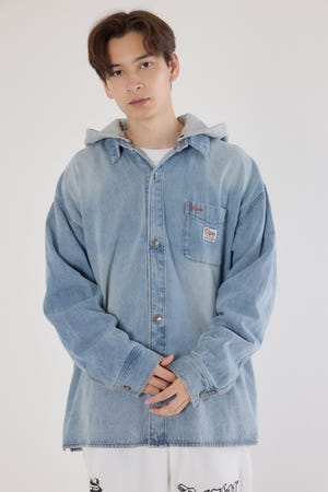 RODEO CROWNS WIDE BOWL リメイクデニムフーディーコート RODEO CROWNS リメイクデニムフーディーコート ライトブルー