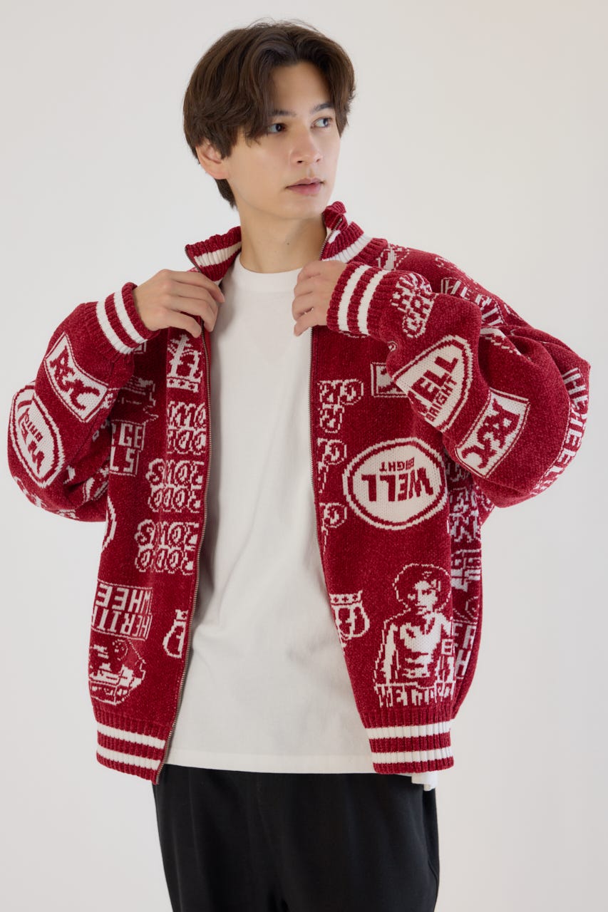 RODEO CROWNS WIDE BOWLのグラフィティーニットスタジャン