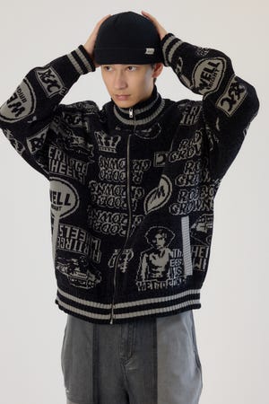 グラフィティーニットスタジャン