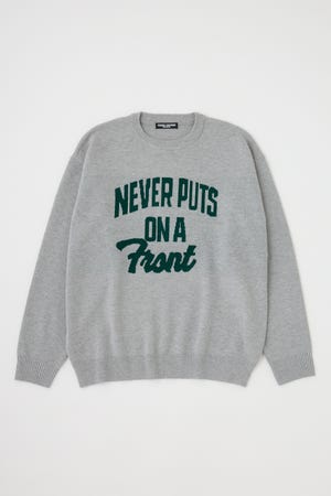 メンズジャガードロゴニットトップス