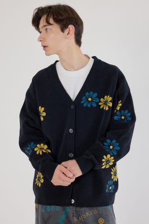 フォーリングフラワーニットカーディガン