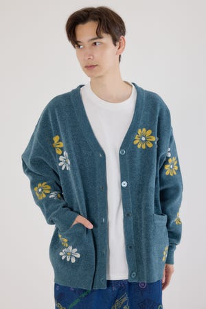 フォーリングフラワーニットカーディガン