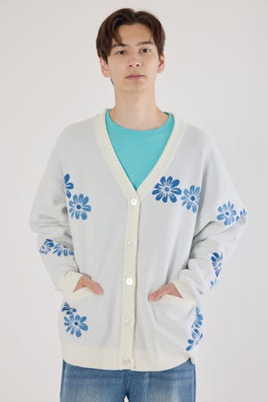 フォーリングフラワーニットカーディガン