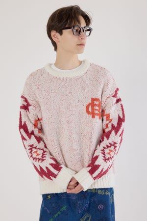 オルテガジャカードニット