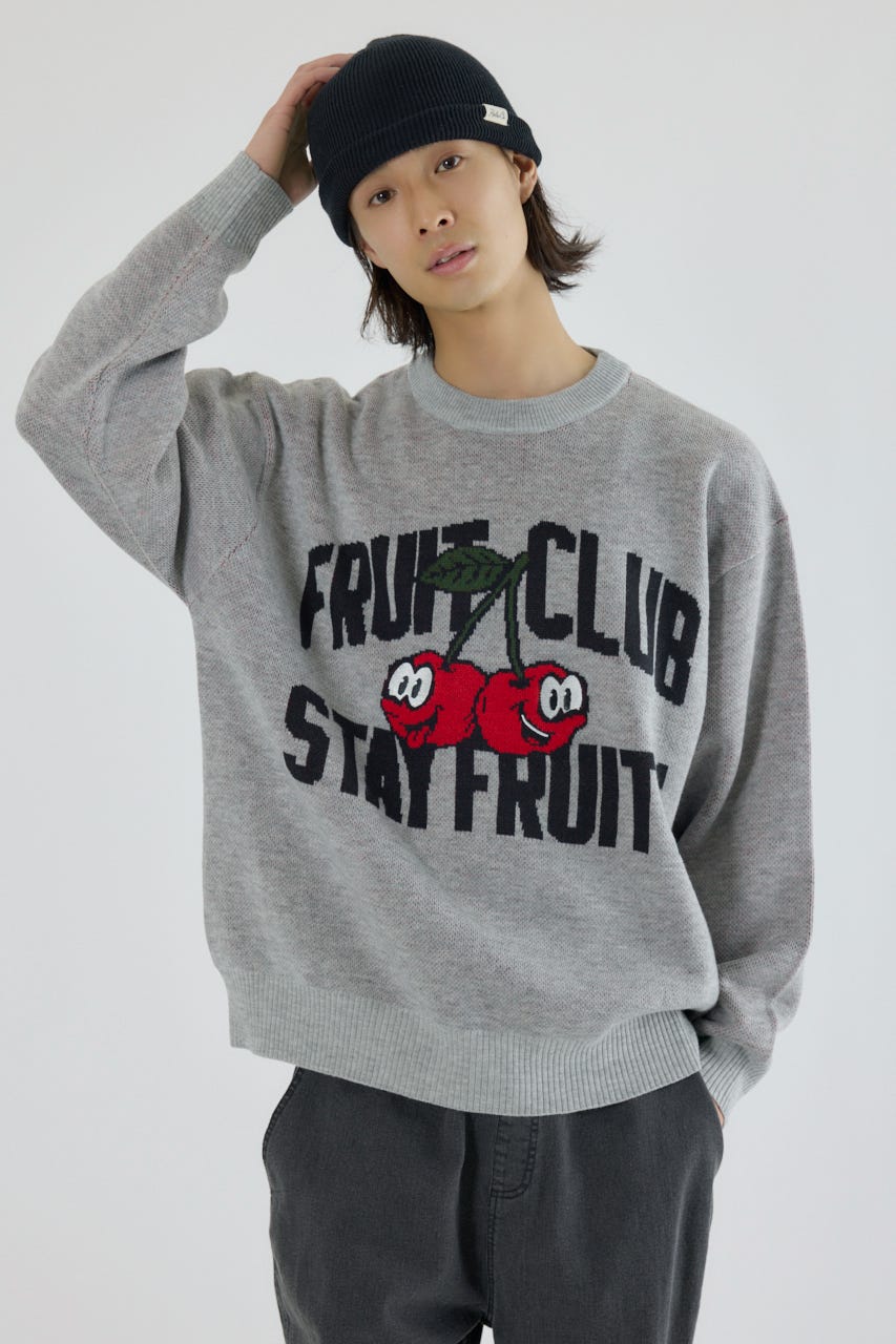 フルーツニット T.GRY M