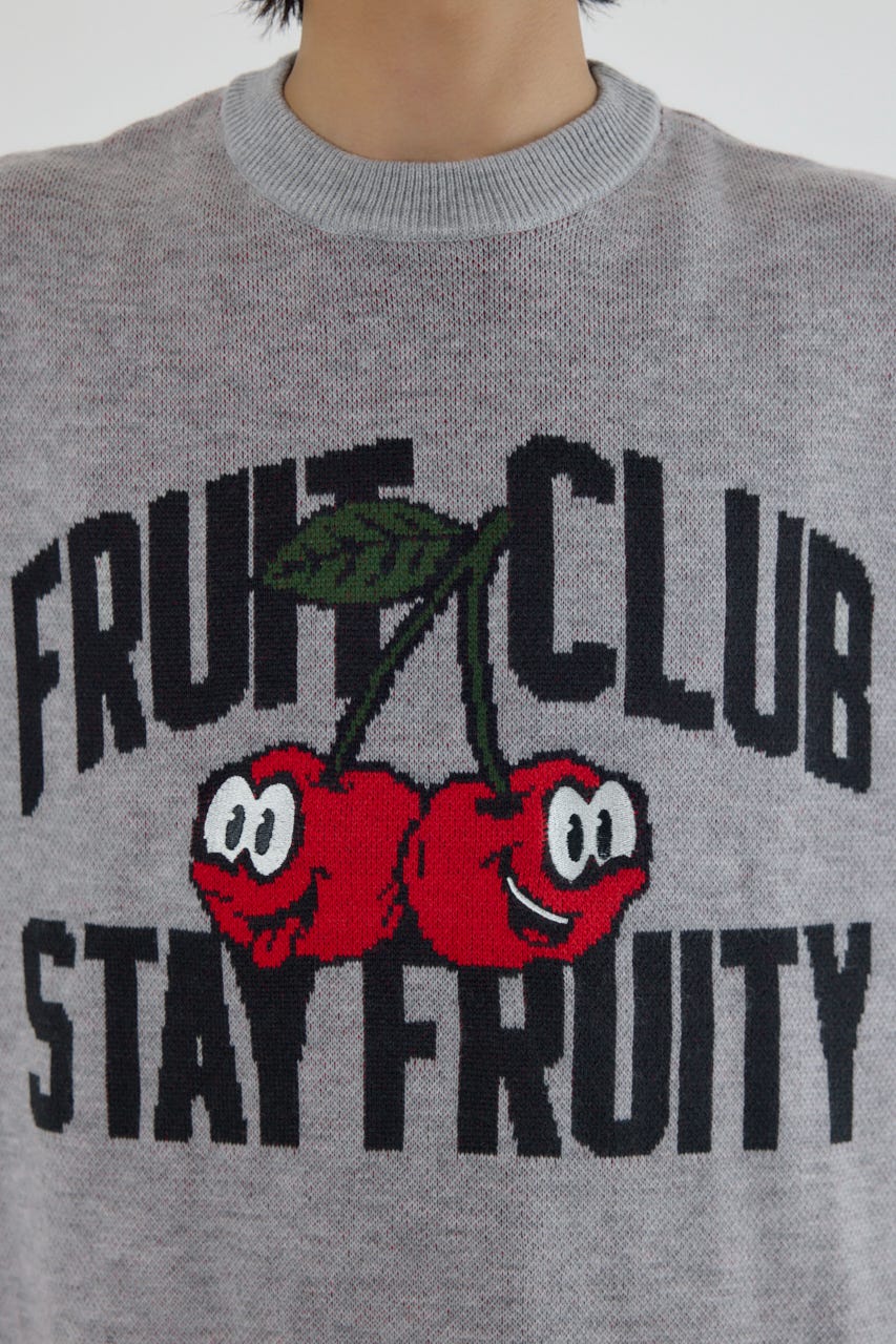 フルーツニット T.GRY M
