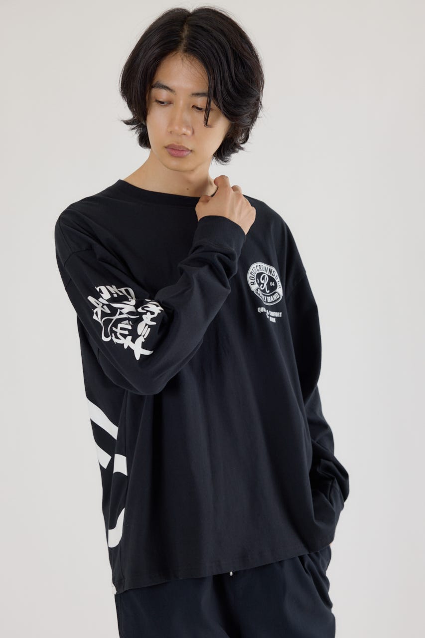 3steps 長袖Tシャツ BLK L