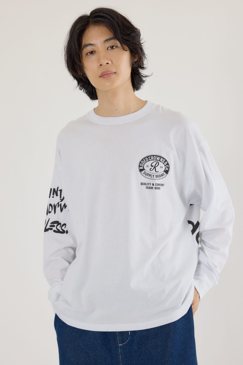 3steps 長袖Tシャツ WHT L