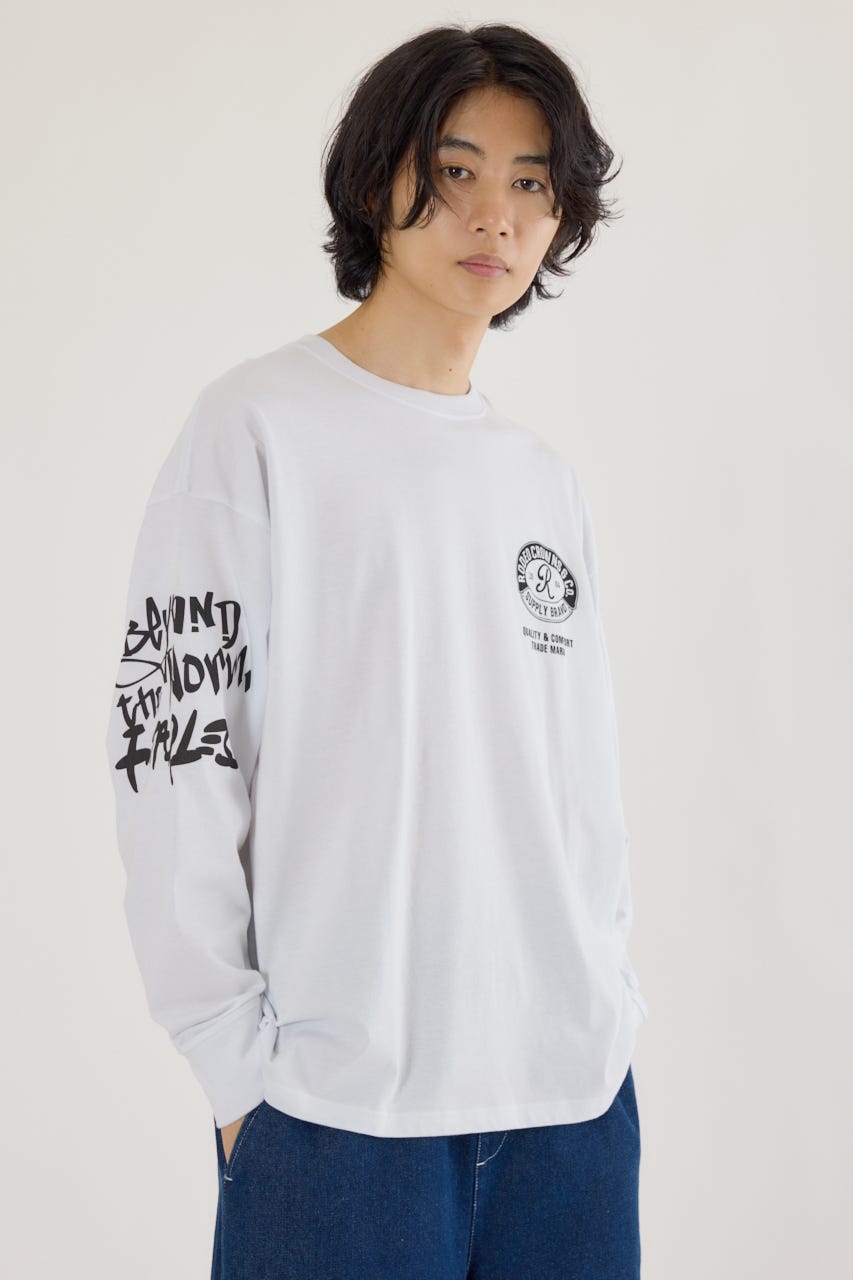 3steps 長袖Tシャツ WHT L