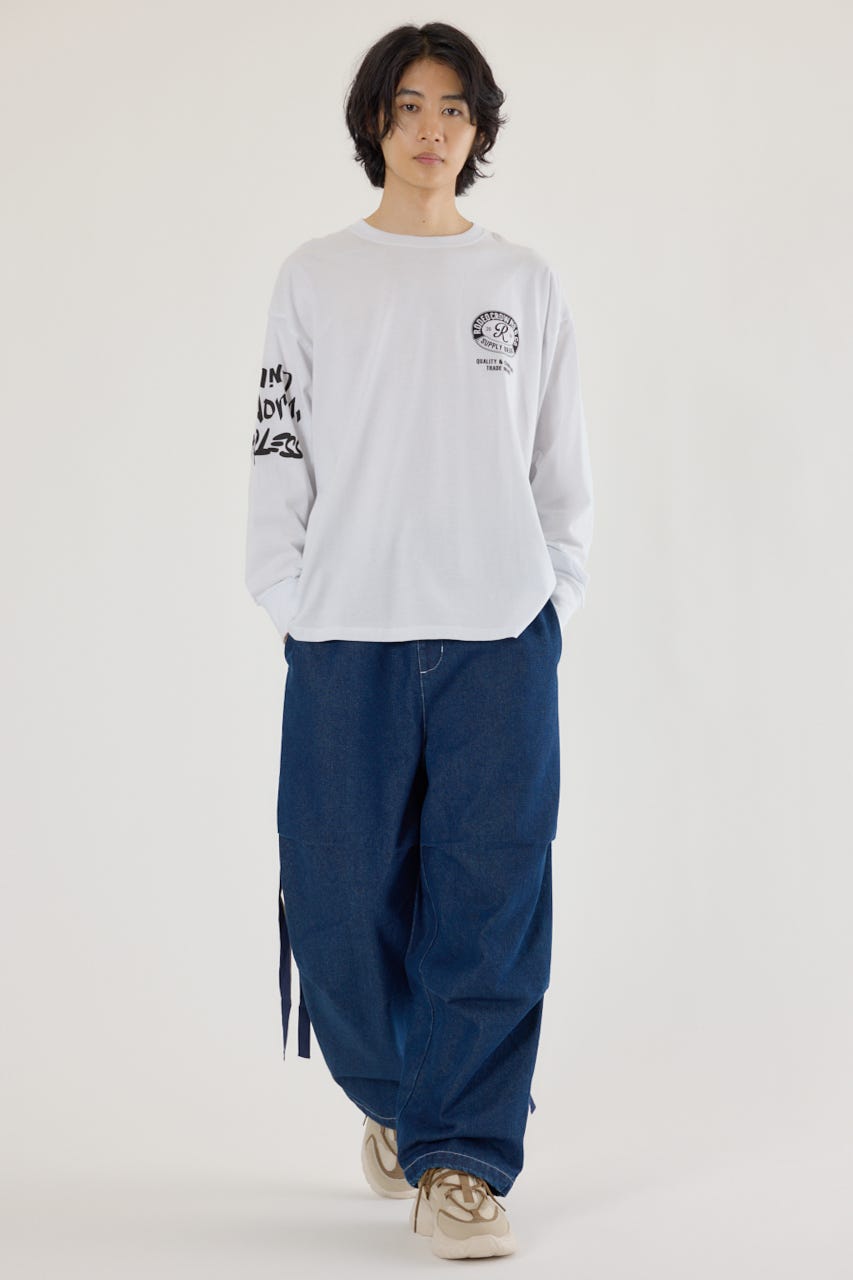 3steps 長袖Tシャツ WHT L