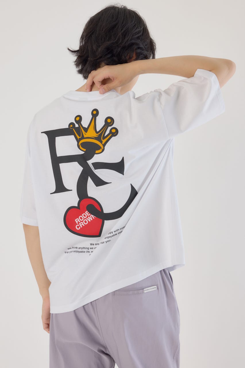 グラスハート記念品Tシャツ(ベージュ) オーバーサイズTシャツ - ライトベージュ／レオパードプリント