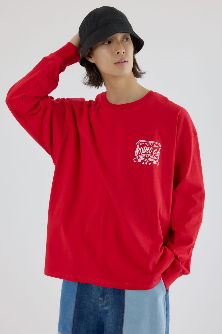 クラウンボール長袖Tシャツ RED L