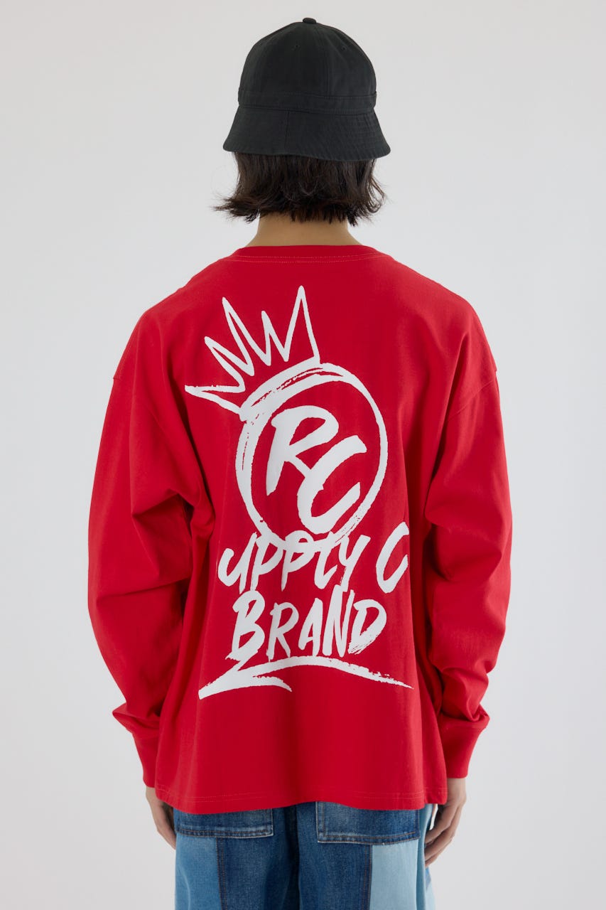 クラウンボール長袖Tシャツ RED L