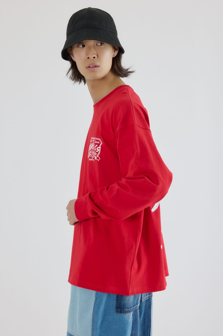 クラウンボール長袖Tシャツ RED L