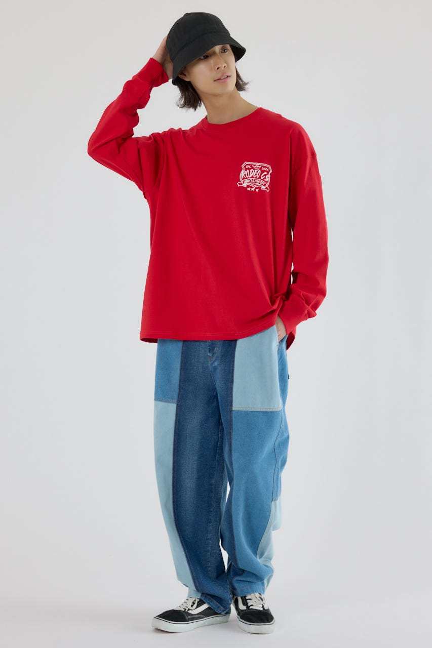 クラウンボール長袖Tシャツ RED L