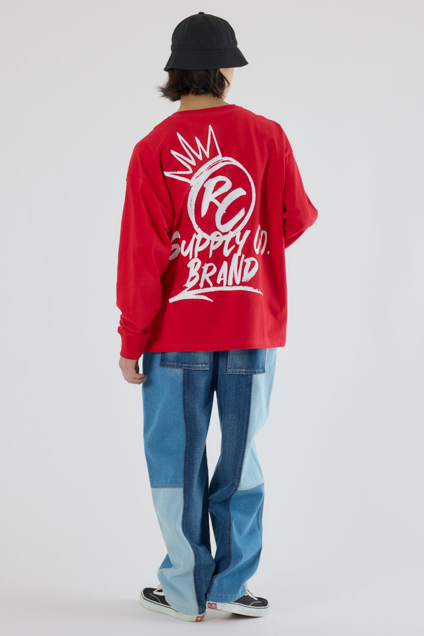 クラウンボール長袖Tシャツ RED L