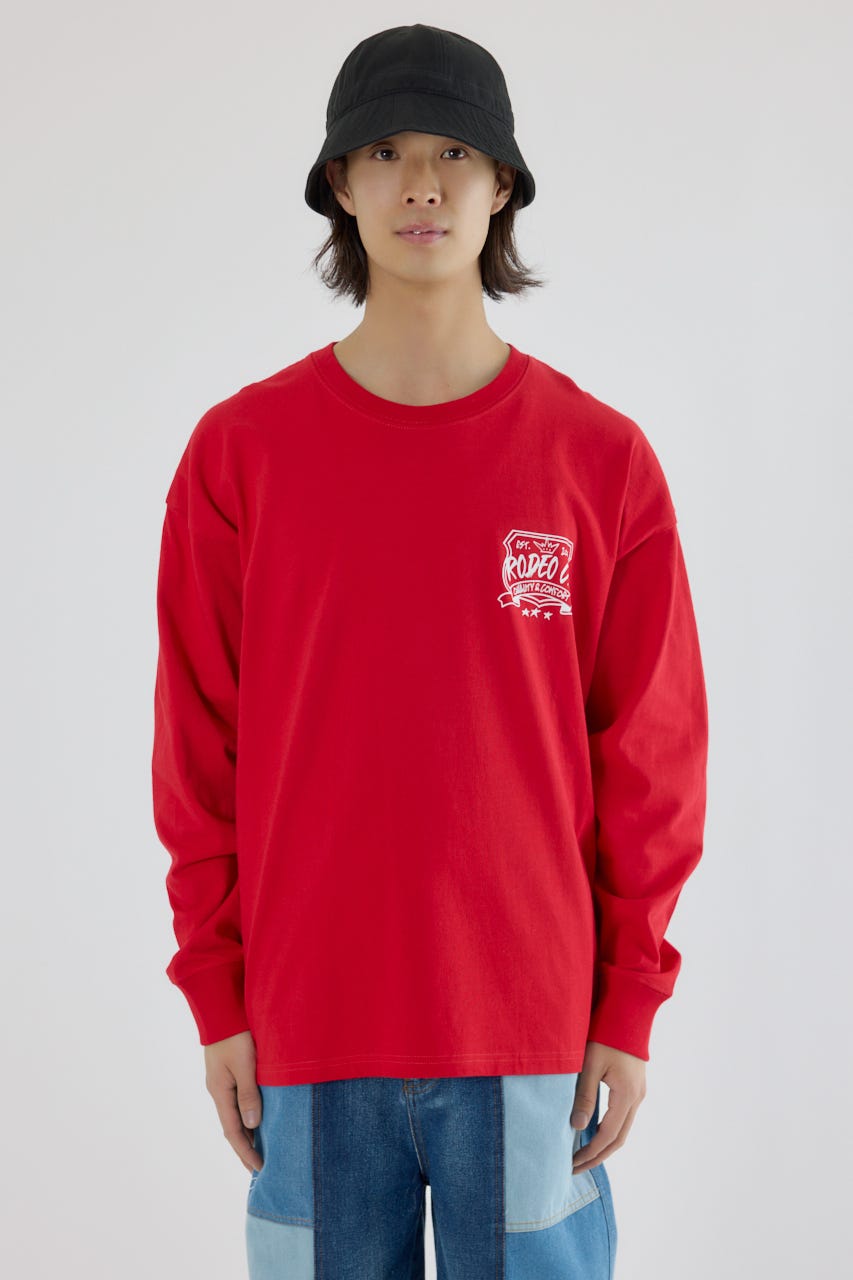 クラウンボール長袖Tシャツ RED L