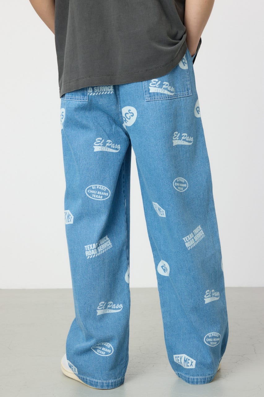 RODEO CROWNS WIDE BOWL | スタンプデニムパンツ (その他デニム