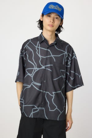 アブストラクトホエールシャツ