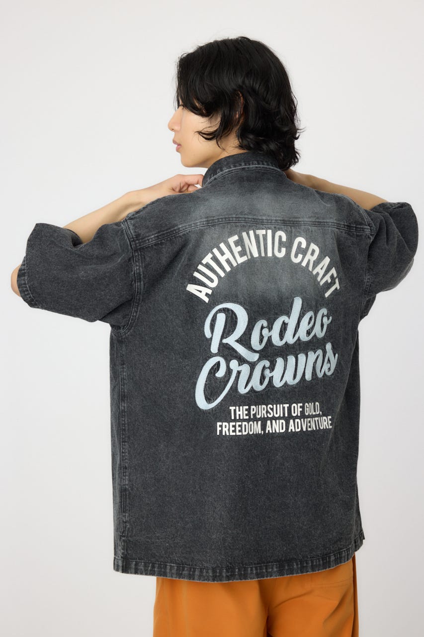 RODEO CROWNS WIDE BOWL | バックロゴフードデニムシャツ