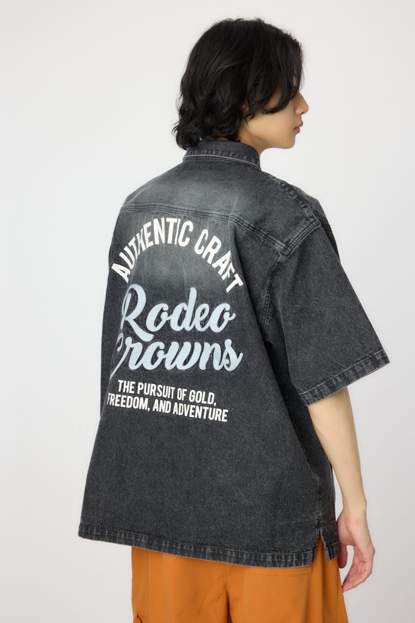 RODEO CROWNS デニムシャツ・パンツセット RODEO CROWNS WIDE BOWL | バックロゴフードデニムシャツ