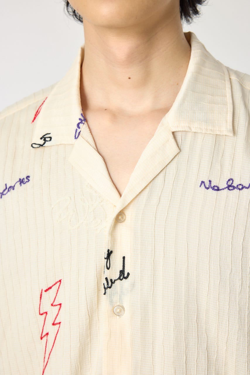 エンブロイダリーレタードシャツ IVOY L